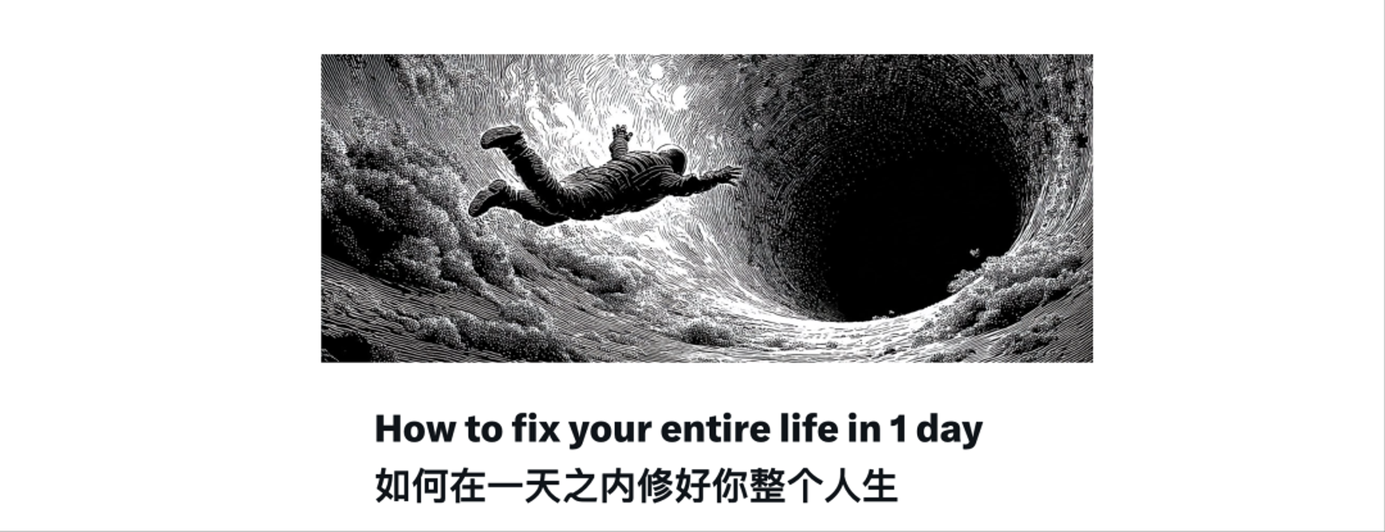 如何在一天之内修复你整个人生