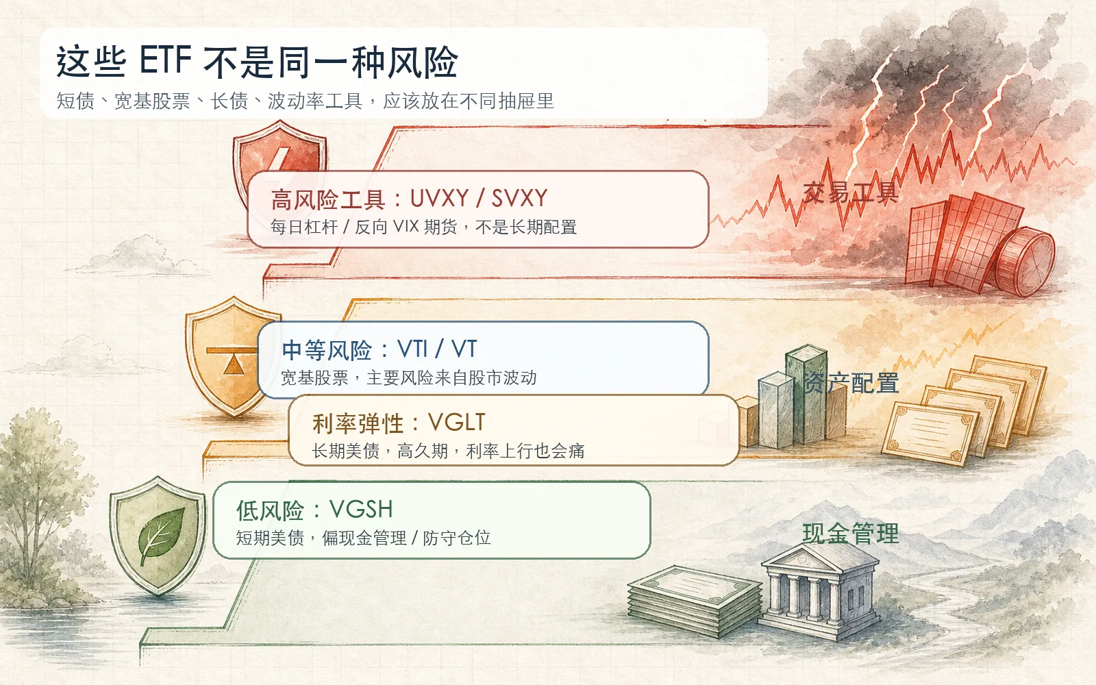 这些 ETF 不是同一种风险
